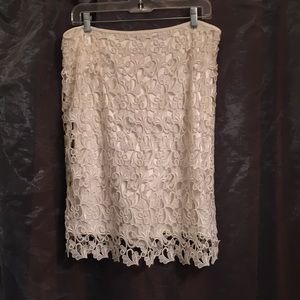 Off-white crochet skirt size 14